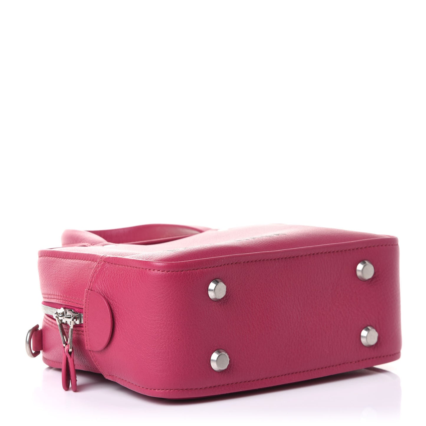 Shiny Day Calfskin XS Triangle Square Bag Pink