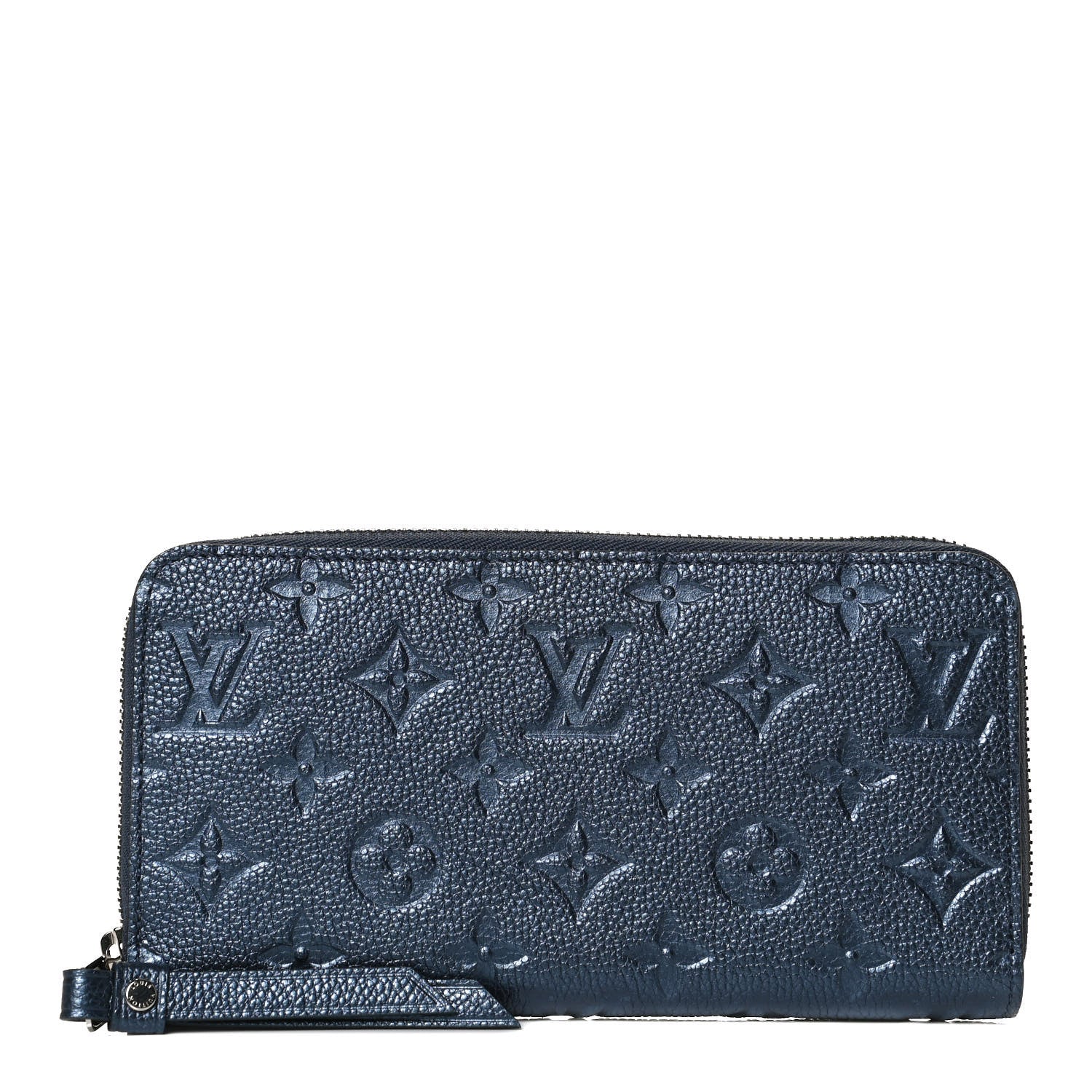 Louis Vuitton Metallic Empreinte Monogram Zippy Wallet Navy Nacre 1 of 9