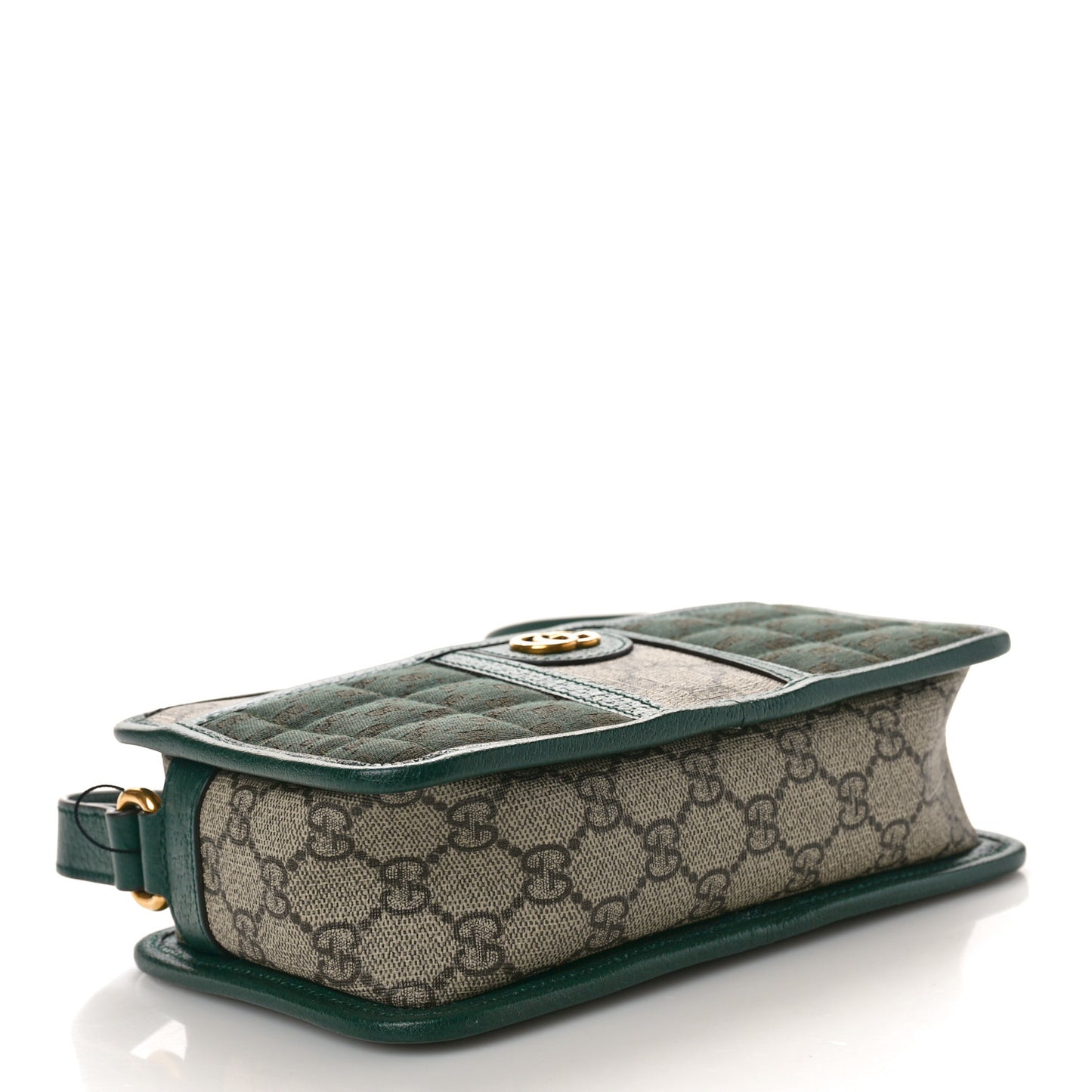 Monogram GG Mignon Textured Dollar Calfskin GG Supreme Monogram Quilted Mini GG Shoulder Bag Green Beige Ebony