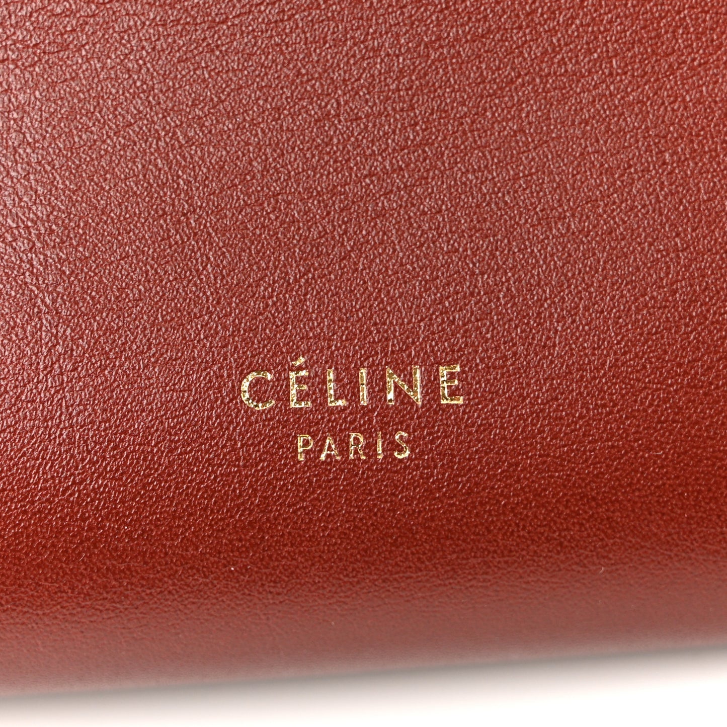 Smooth Calfskin Blade Flap Red Wood