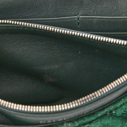 Balenciaga Velvet Logo Matelasse S BB Round Shoulder Bag Vert Emeraude 10 of 11
