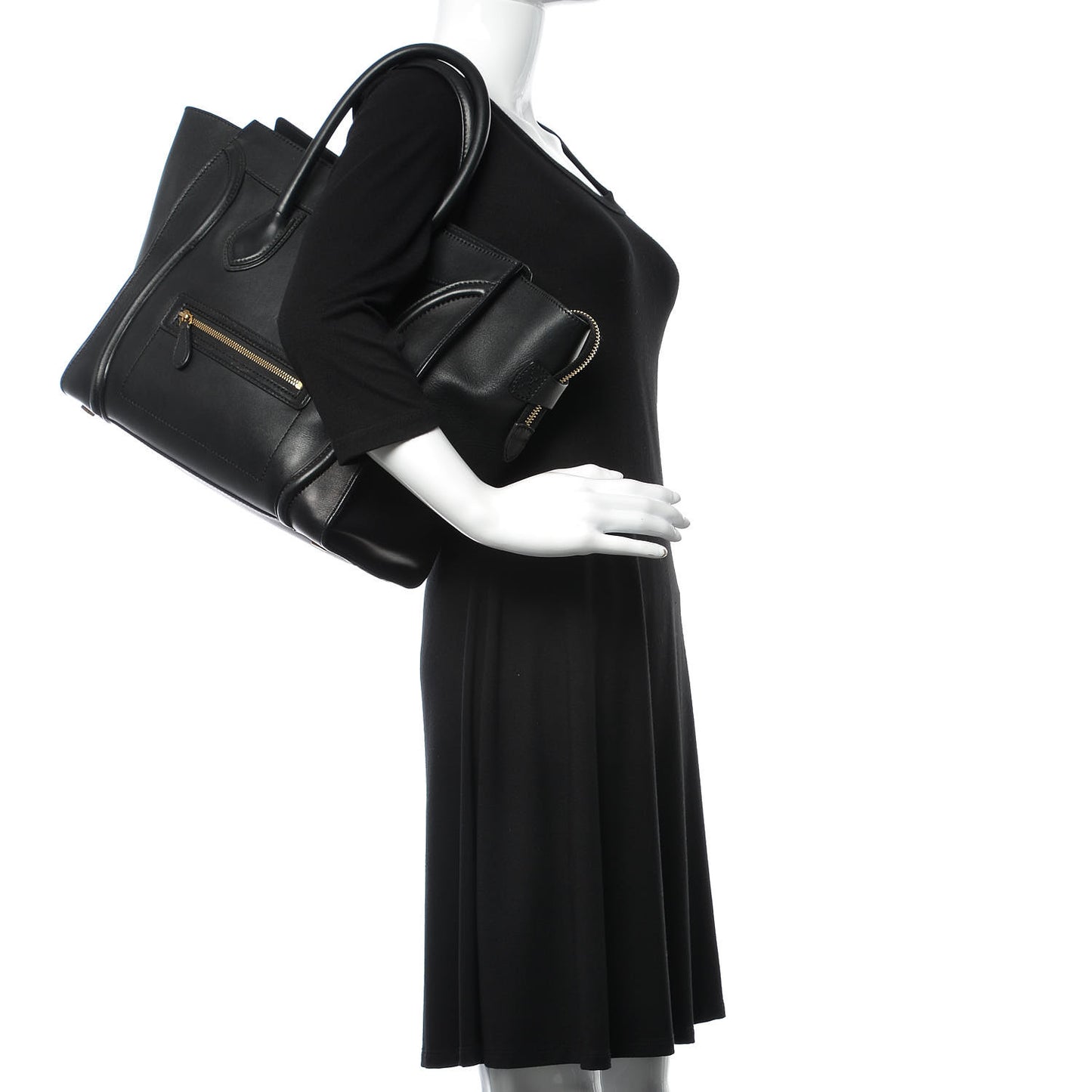 Smooth Calfskin Mini Luggage Black