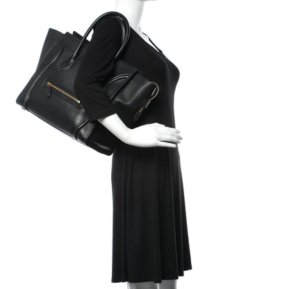 Celine Smooth Calfskin Mini Luggage Black 2 of 8