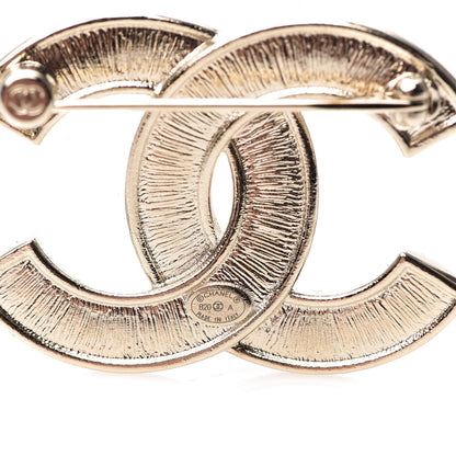 Chanel Crystal Pearl Chain Mania CC Brooch Gold 3 of 3