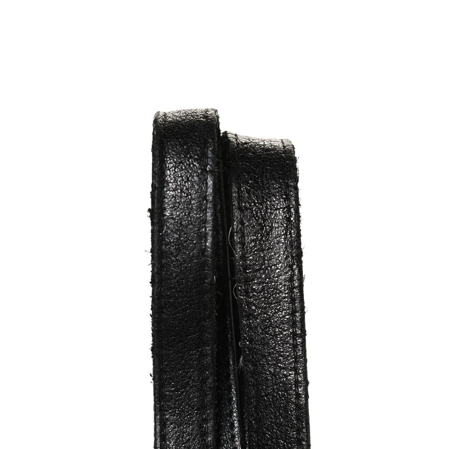 Calfskin Large Fringe Shopping Tote Black