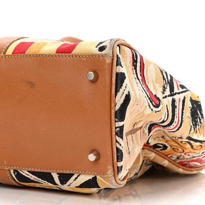 Prada Canvas Canapa Stampata Tote Kaki Venezia 9 of 14
