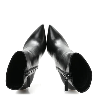 Saint Laurent Calfskin Opyum Ankle Boots 39.5 Black 2 of 9