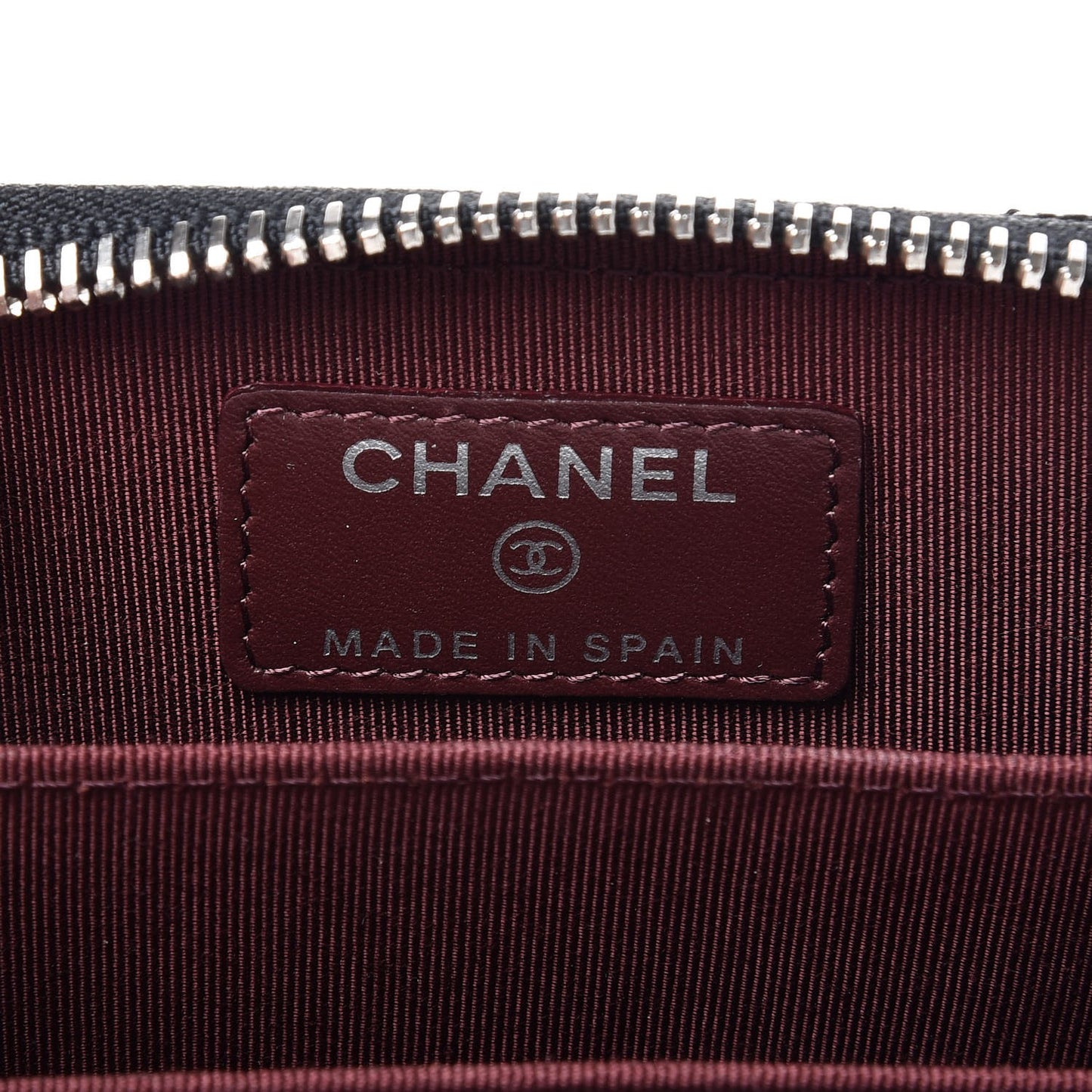 Caviar Quilted Zip Coin Purse Black