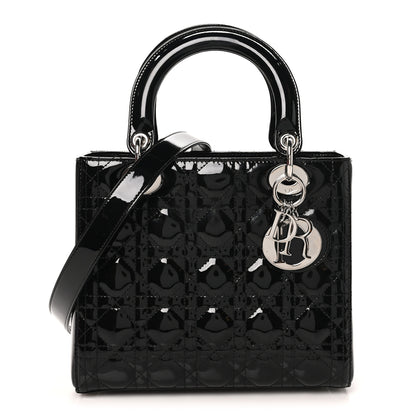 Christian Dior Patent Cannage Medium Lady Dior Black 1 of 10