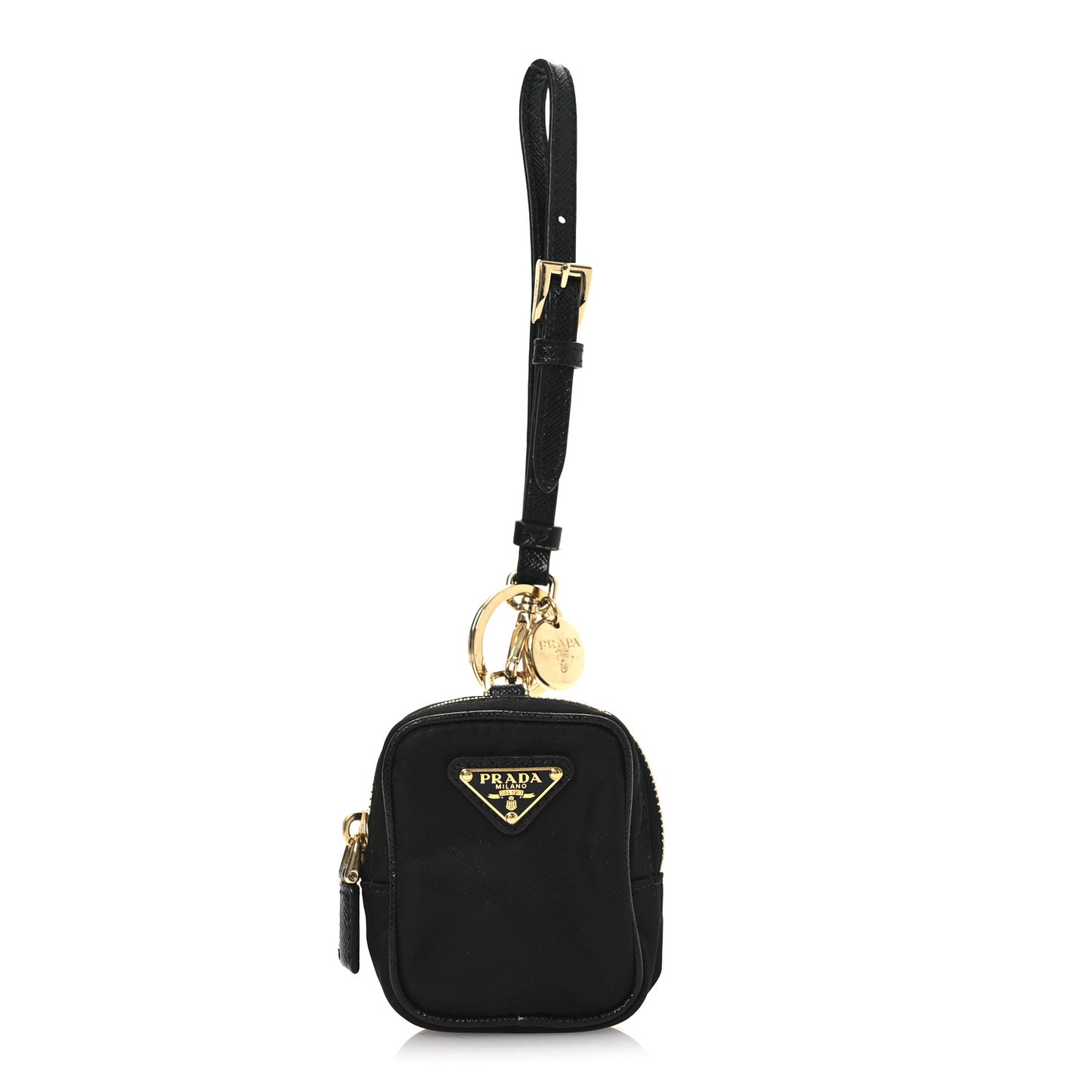 Tessuto Nylon Saffiano Mini Pouch Black