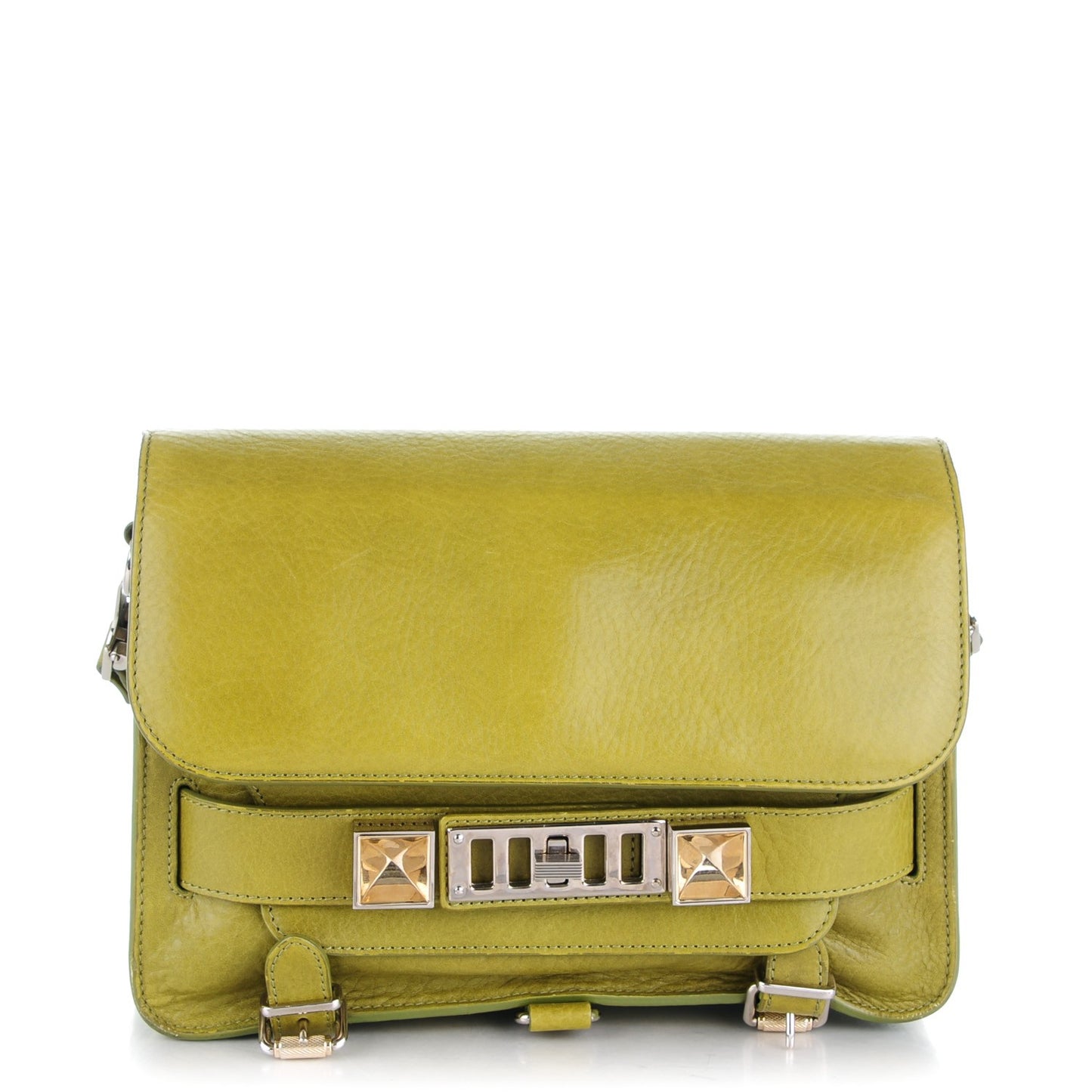Calfskin PS11 Classic Shoulder Bag Olive