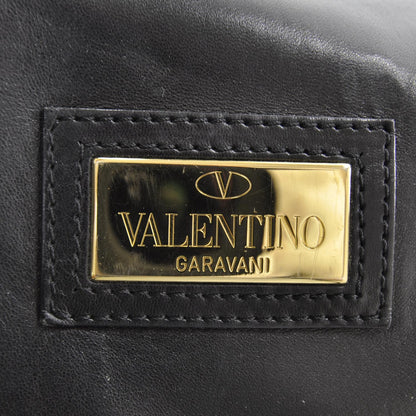 Valentino Garavani Nappa Leather Jardin Rose Framed Duffel Black 9 of 9