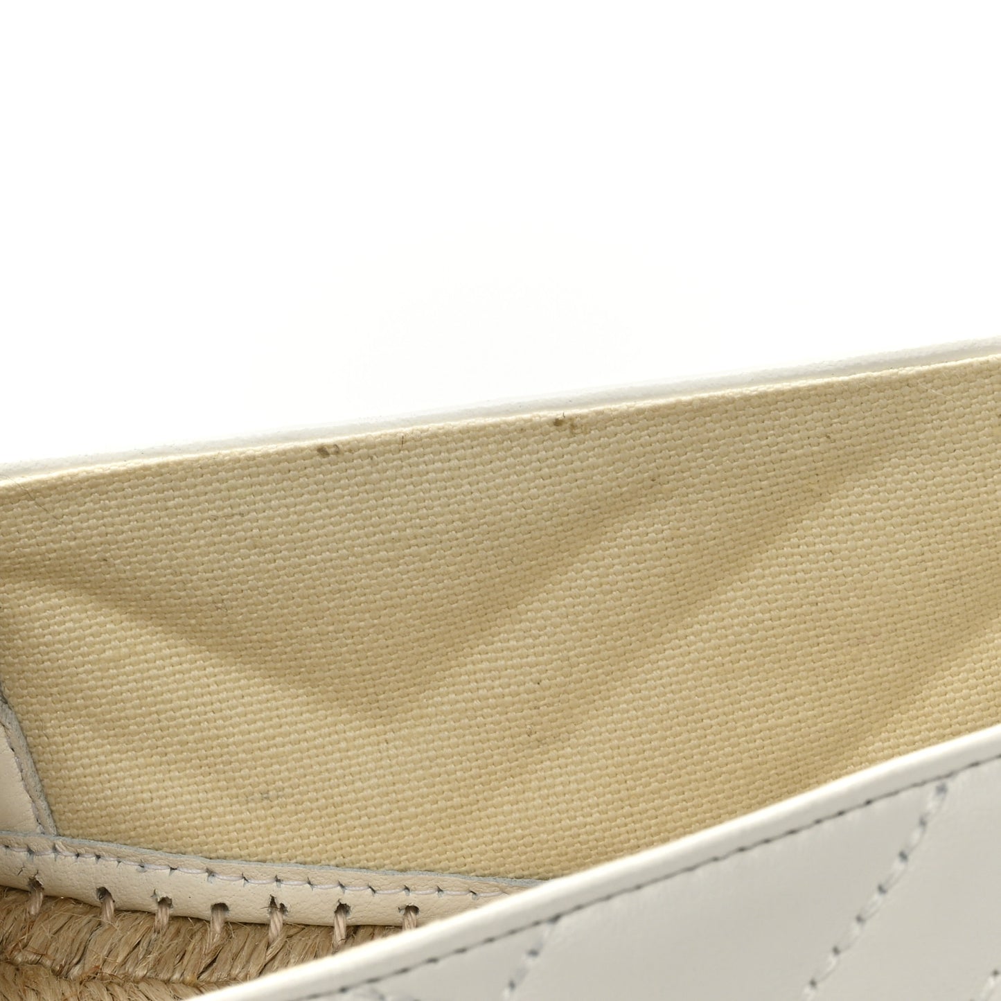 Nappa Matelasse GG Marmont Espadrilles 40.5 Great White