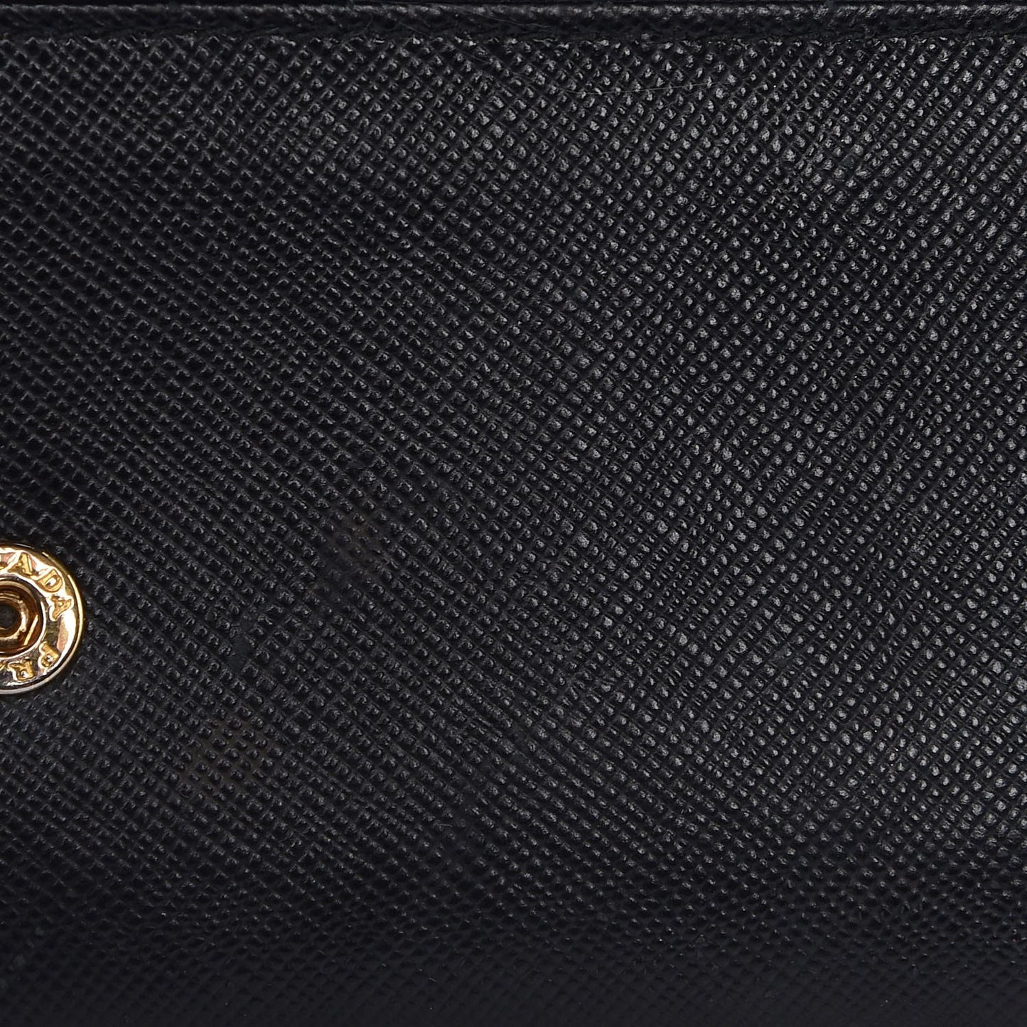 Saffiano Metal Oro Chain Wallet Black