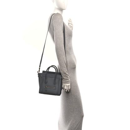Celine Baby Drummed Calfskin Nano Luggage Kohl 2 of 10