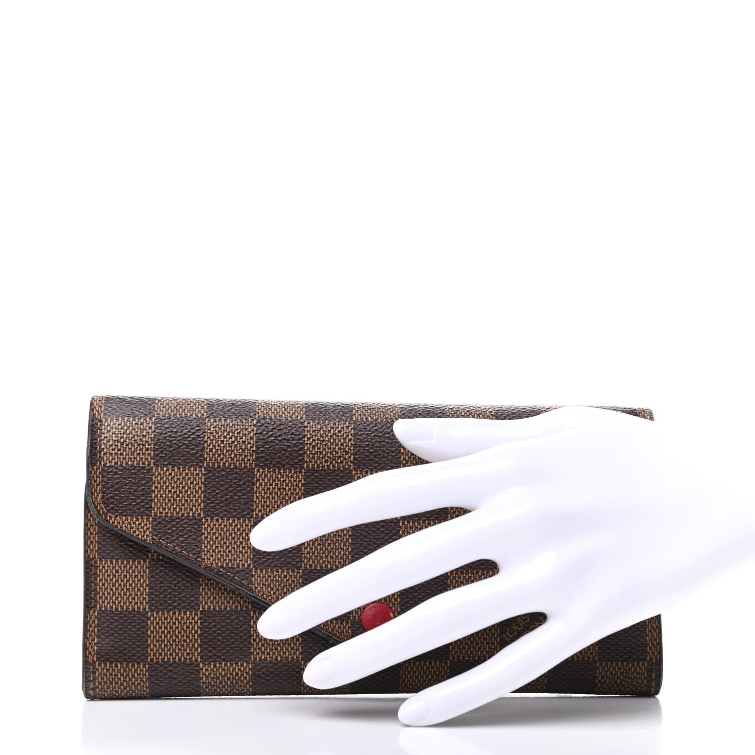 Louis Vuitton Damier Ebene Josephine Wallet Red 2 of 7