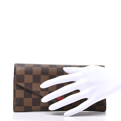 Louis Vuitton Damier Ebene Josephine Wallet Red 2 of 7
