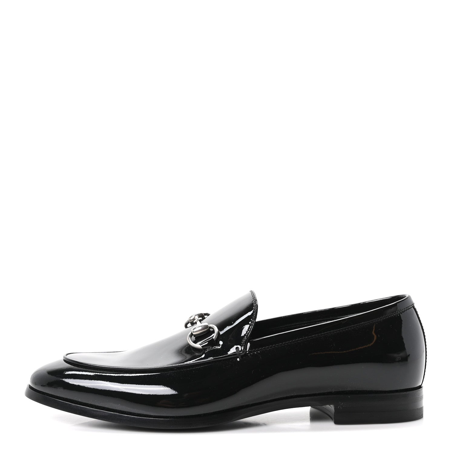 Gucci Vernice Crystal Horsebit Mens Jordaan Loafers 8 Black 1 of 10