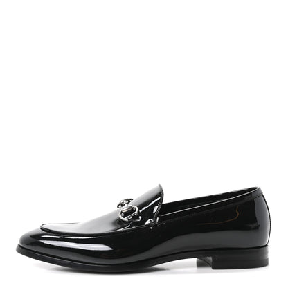 Gucci Vernice Crystal Horsebit Mens Jordaan Loafers 8 Black 1 of 10