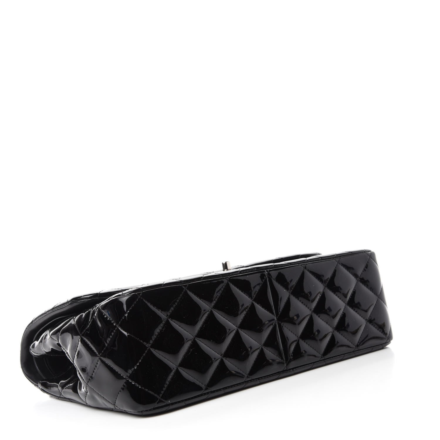 Chanel Patent Quilted Jumbo Double Flap Black 4 of 14