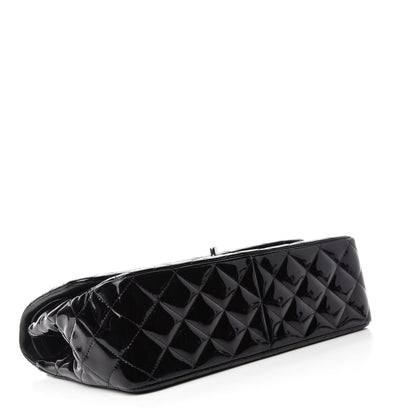Chanel Patent Quilted Jumbo Double Flap Black 4 of 14