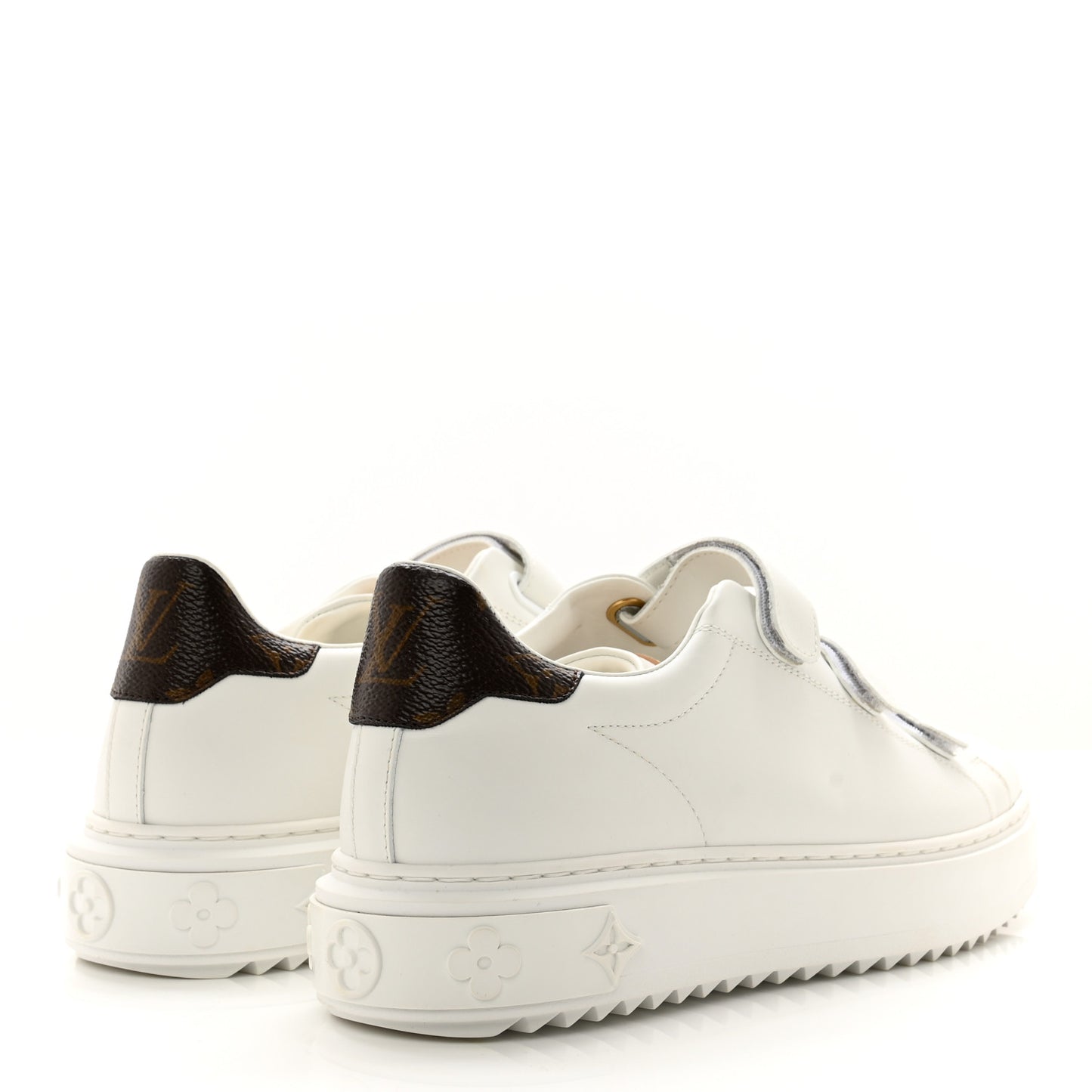 Lambskin Monogram Time Out Sneakers 39 White