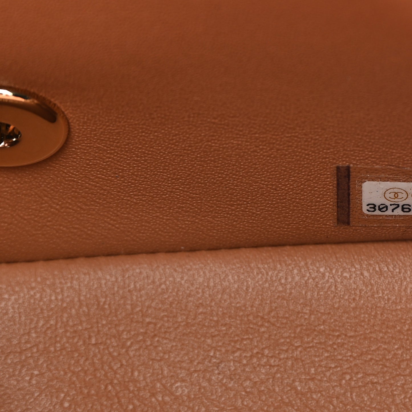 Lambskin Quilted Mini Rectangular Flap Dark Beige