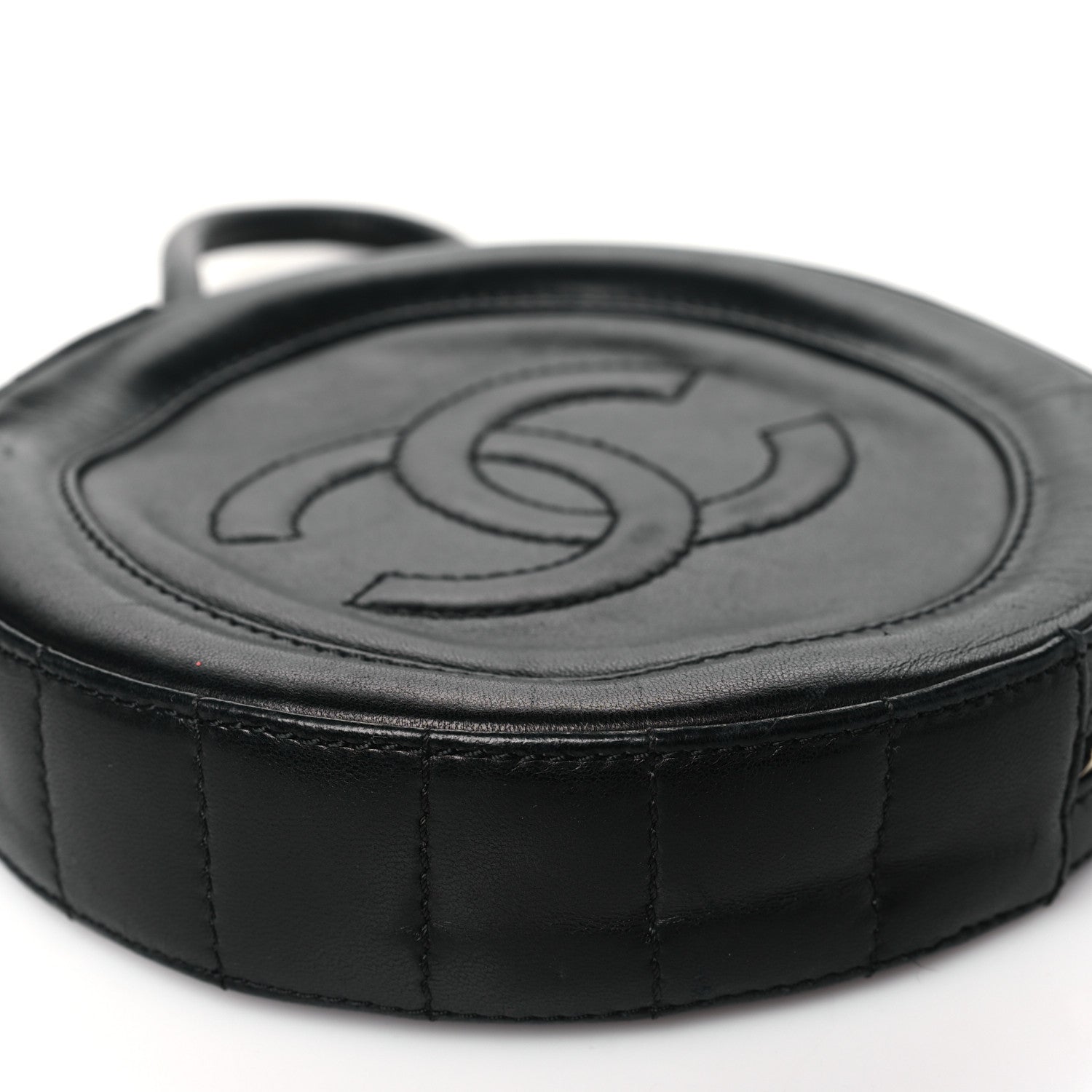 Chanel Lambskin Square Quilted Round Shoulder Bag Black 9 of 11