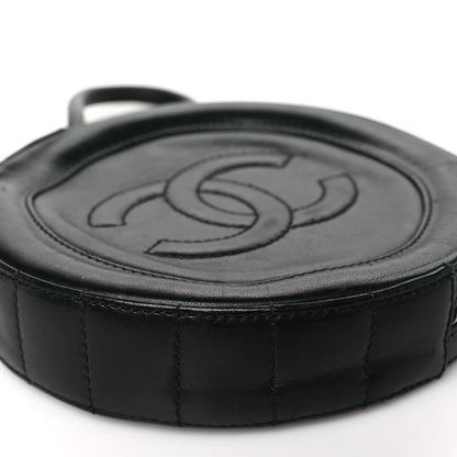 Chanel Lambskin Square Quilted Round Shoulder Bag Black 9 of 11
