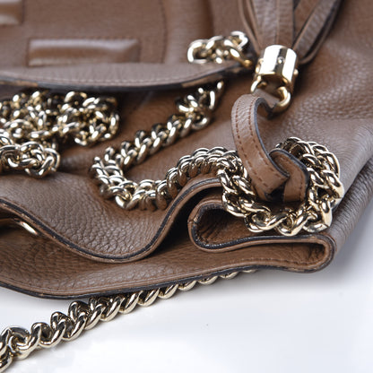 Gucci Pebbled Calfskin Medium Soho Chain Shoulder Bag Maple Brown 10 of 19