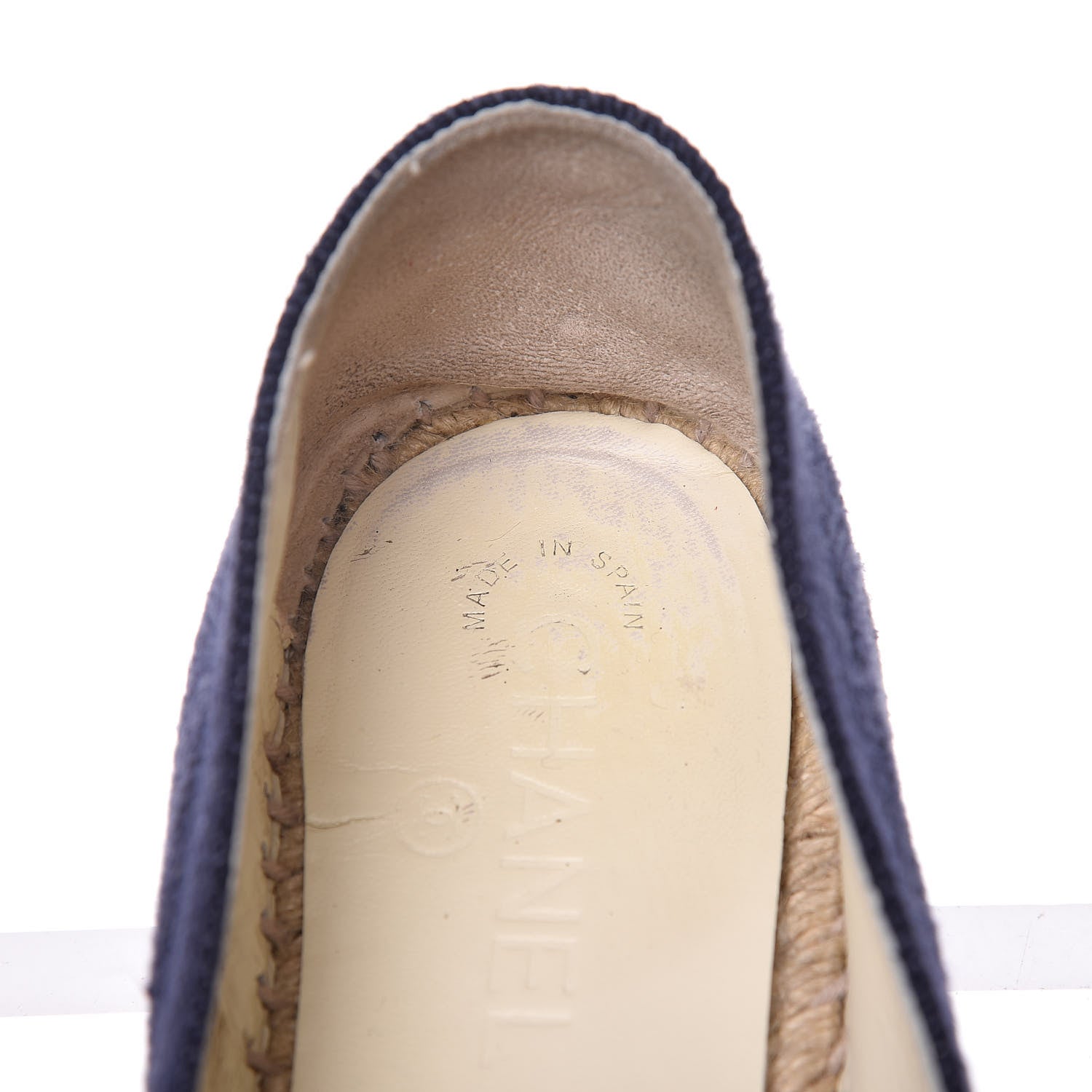 Chanel Denim Toile CC Espadrilles 41 Navy Black 13 of 15