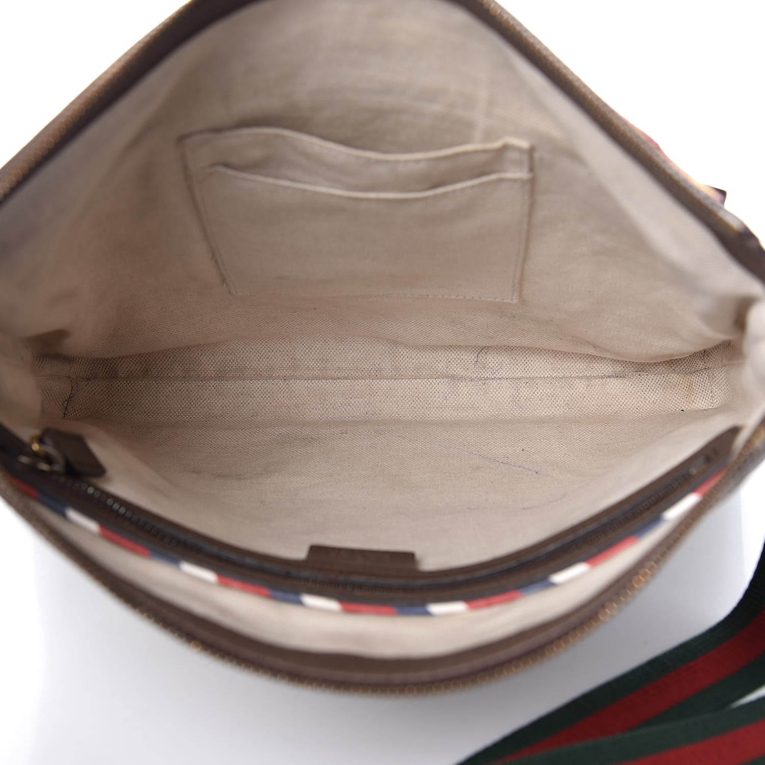 Gucci Soft GG Supreme Monogram Courrier Web Medium Flat Messenger Bag Beige New Acero Multicolor 5 of 18