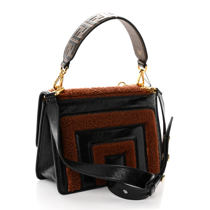 Fendi Agnello Old Shine Shearling F is Fendi Embossed Kan U Shoulder Bag Black Foresta 3 of 9