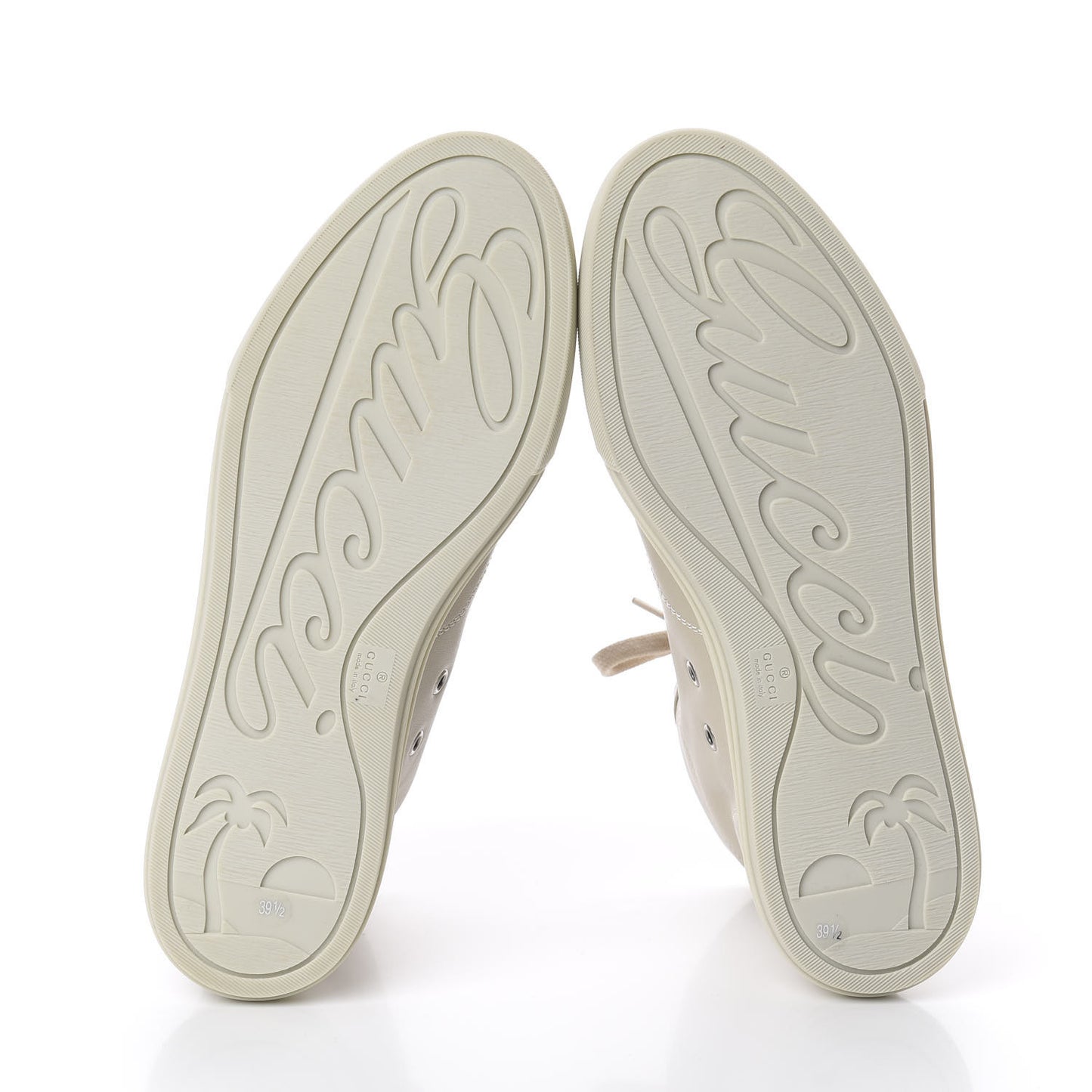 Calfskin Womens High Top Sneakers 39.5 Mystic White