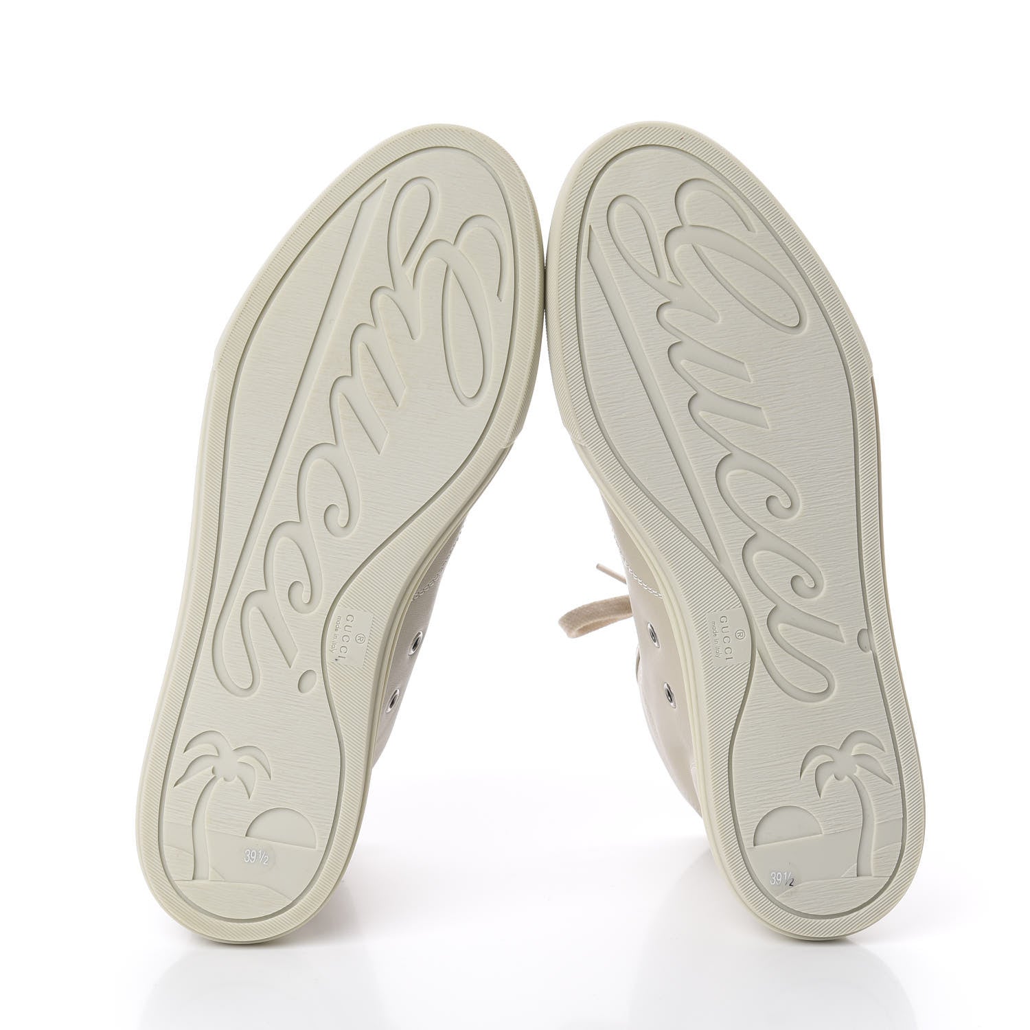 Gucci Calfskin Womens High Top Sneakers 39.5 Mystic White 5 of 6