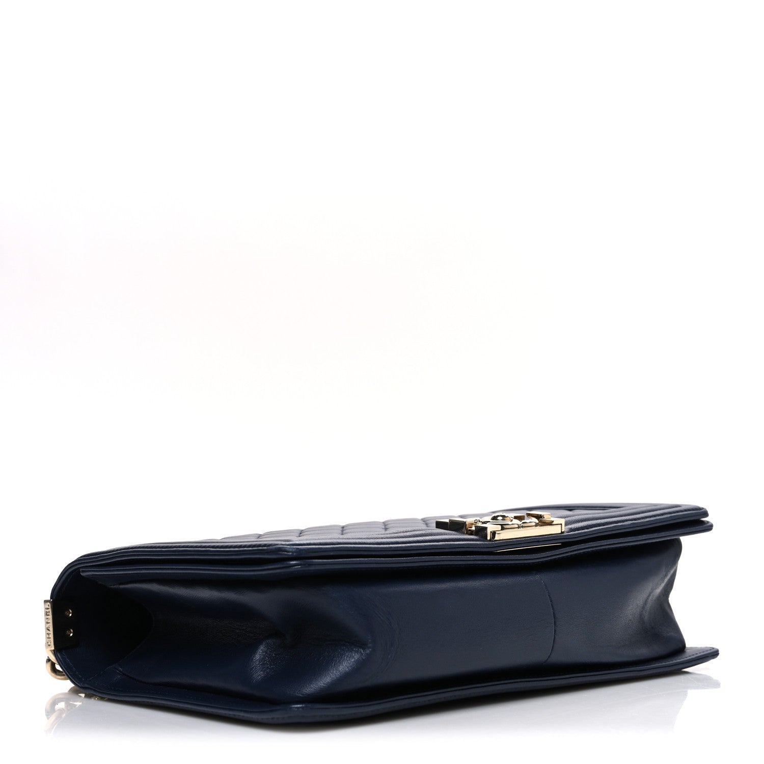Chanel Lambskin Quilted New Medium Boy Flap Dark Navy Blue 1859444