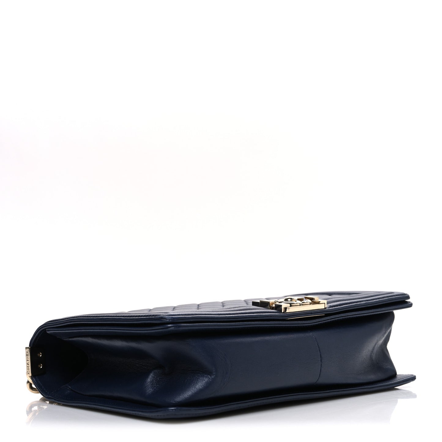 Lambskin Quilted New Medium Boy Flap Dark Navy Blue