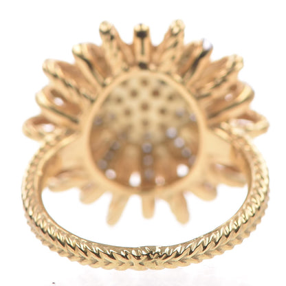 David Yurman 18K Yellow Gold Diamond 22mm Starburst Ring 54.5 7 5 of 6