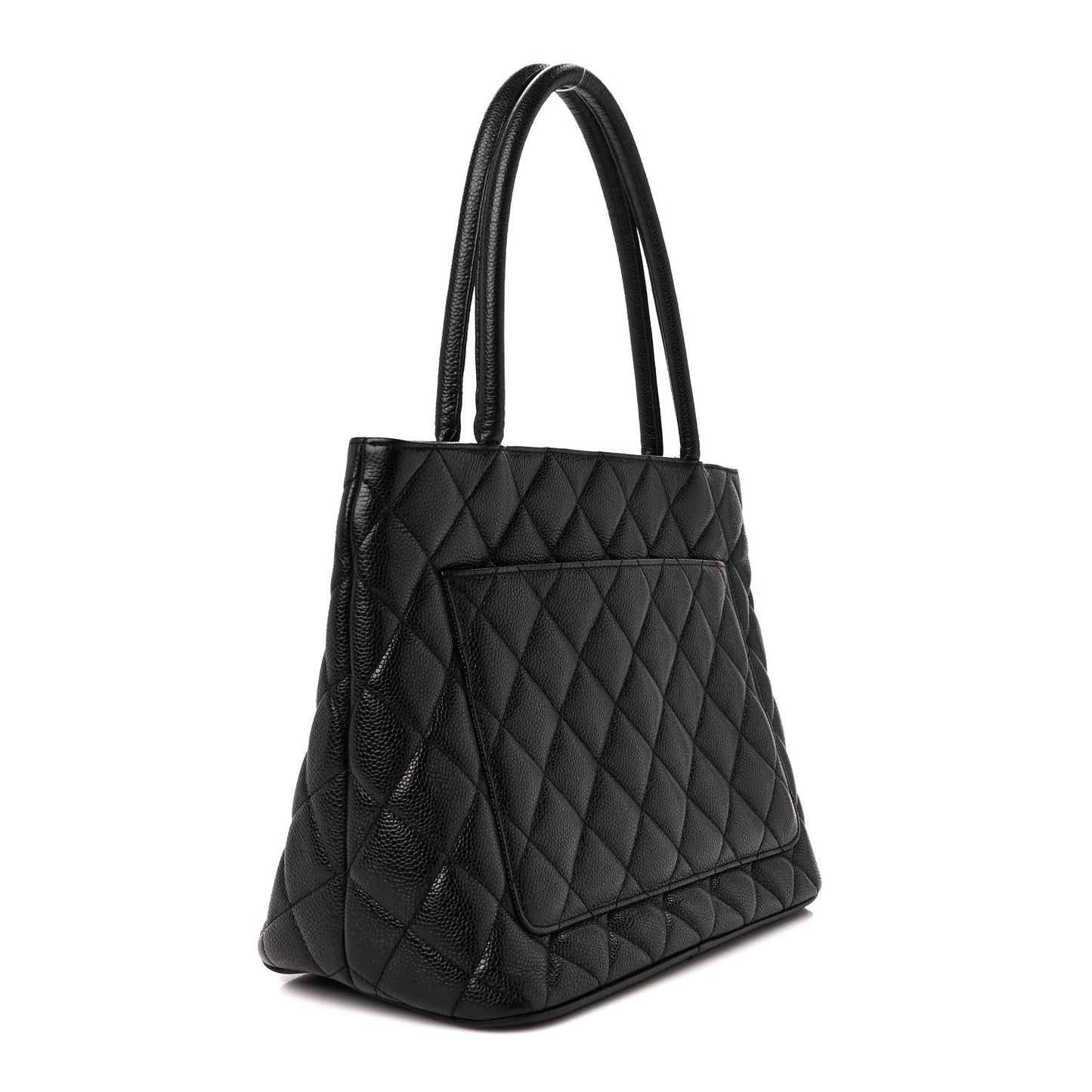 Caviar Quilted Medallion Tote Black