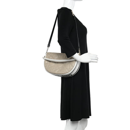 Christian Dior Lambskin Cannage Medium Dior Vibe Hobo Bag Beige 2 of 12