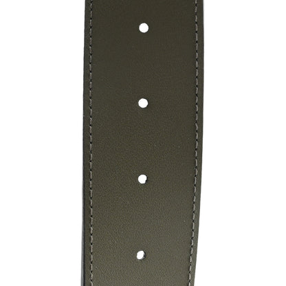 Gucci Piuma Calfskin Jumbo GG Embossed Monogram Blondie 40mm Belt 95 38 Dark Vintage Olive 4 of 4