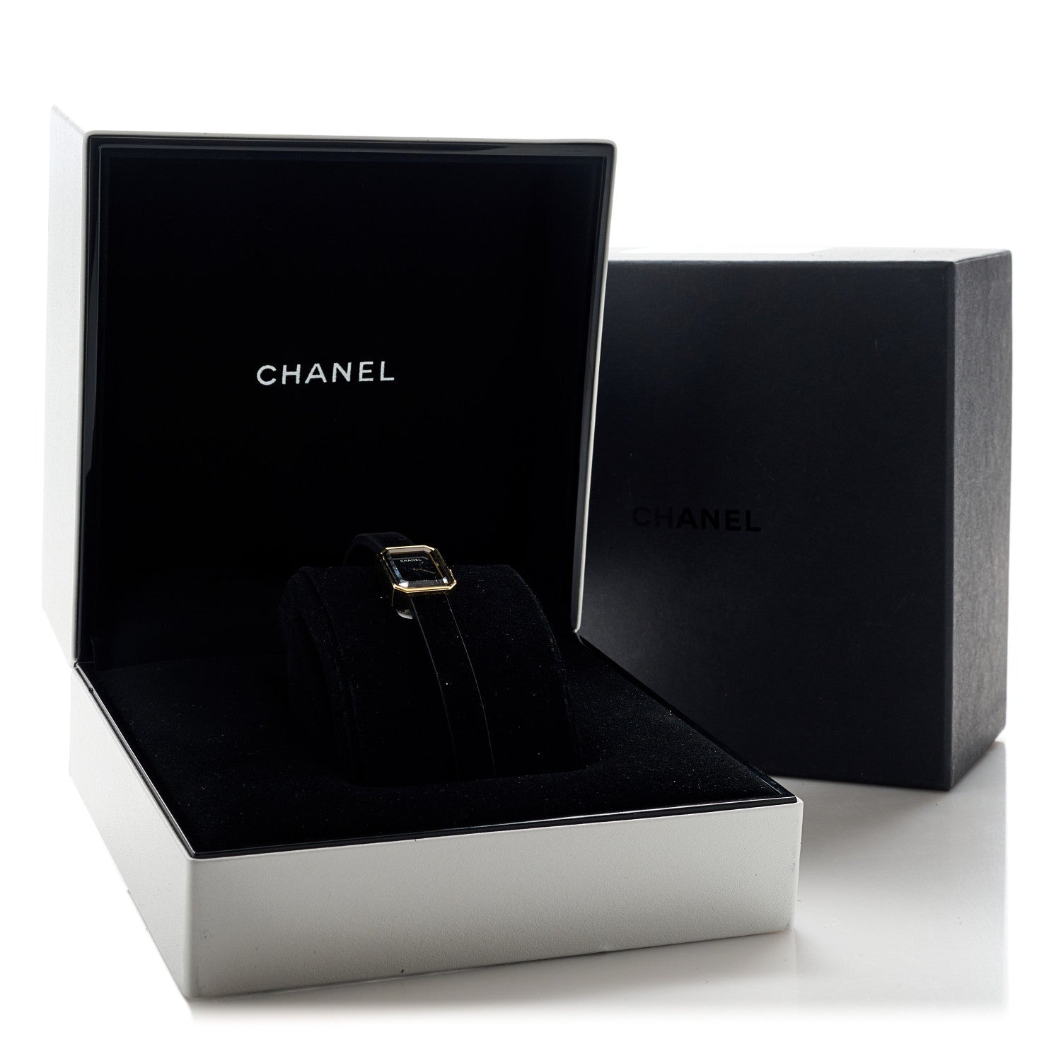 Chanel 18K Yellow Gold Titanium Rubber 20mm Premiere Ribbon Quartz Watch 5 of 5