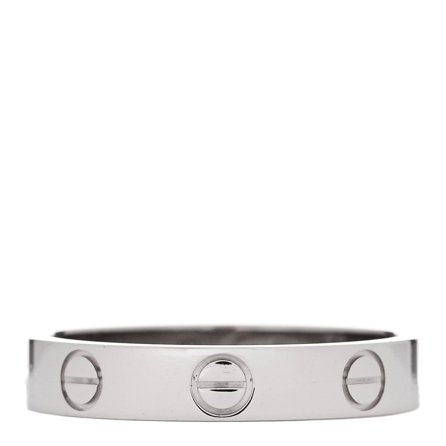 18K White Gold 3.5mm LOVE Wedding Band Ring 53 6.5