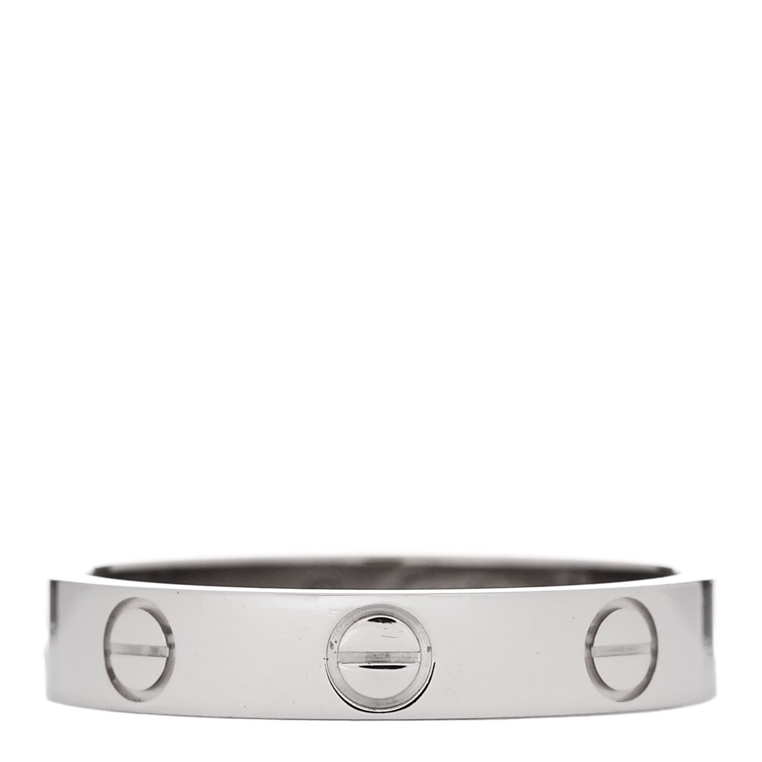 Cartier 18K White Gold 3.5mm LOVE Wedding Band Ring 53 6.5 1 of 5