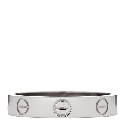Cartier 18K White Gold 3.5mm LOVE Wedding Band Ring 53 6.5 1 of 5