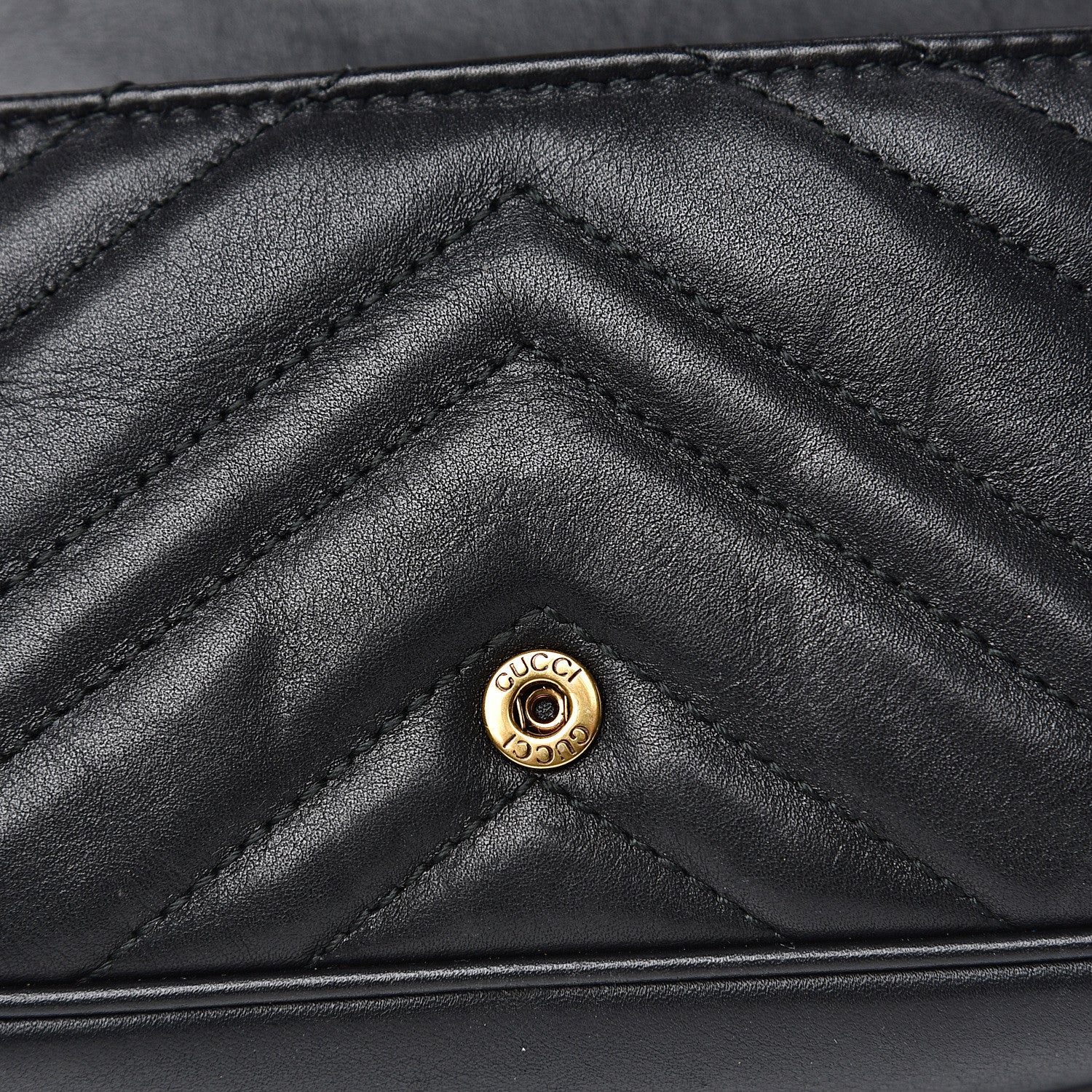 Gucci Calfskin Matelasse Super Mini GG Marmont Shoulder Bag Black 11 of 16