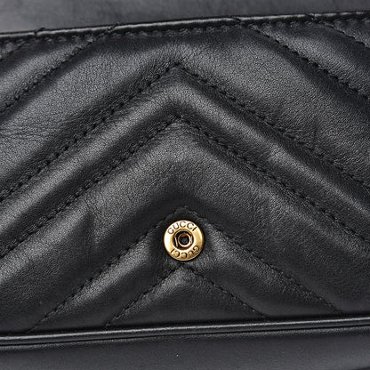 Gucci Calfskin Matelasse Super Mini GG Marmont Shoulder Bag Black 11 of 16