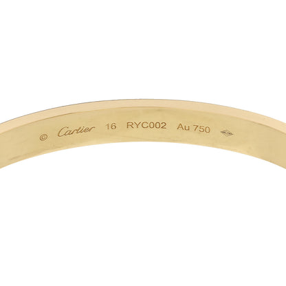 Cartier 18K Yellow Gold LOVE Bracelet 16 6 of 9
