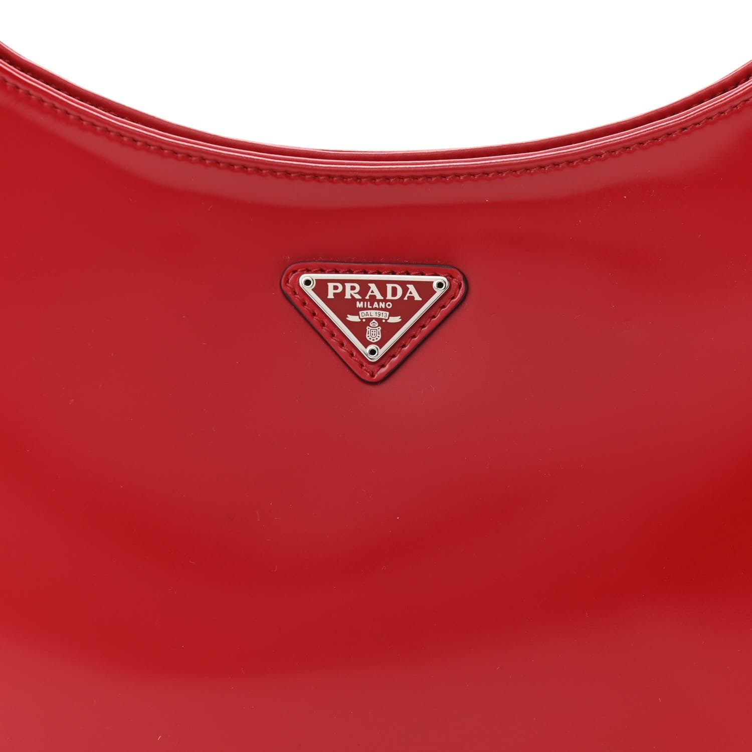 Prada Spazzolato Cleo Shoulder Bag Scarlatto Black 8 of 8