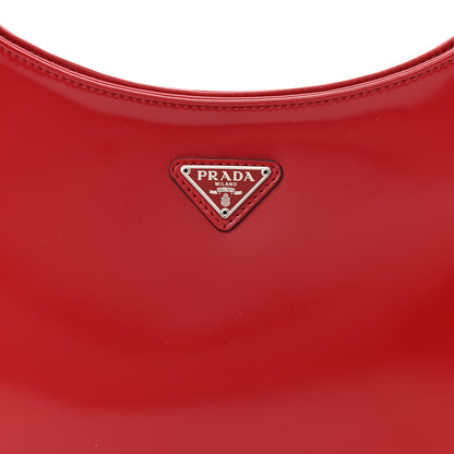 Prada Spazzolato Cleo Shoulder Bag Scarlatto Black 8 of 8